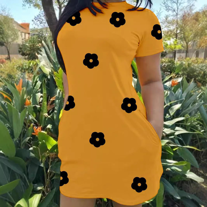Dame fritidskjole med blomsterprint Stilla
