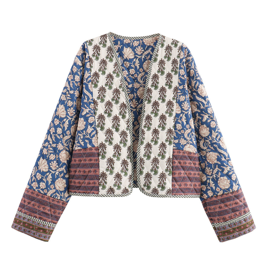 Femme quilted blomsterprint-jakke Stilla 1750152433