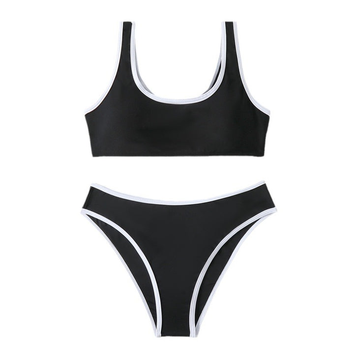 Dame Bikini-sæt med sporty snit og kontrasterende accenter Skovae