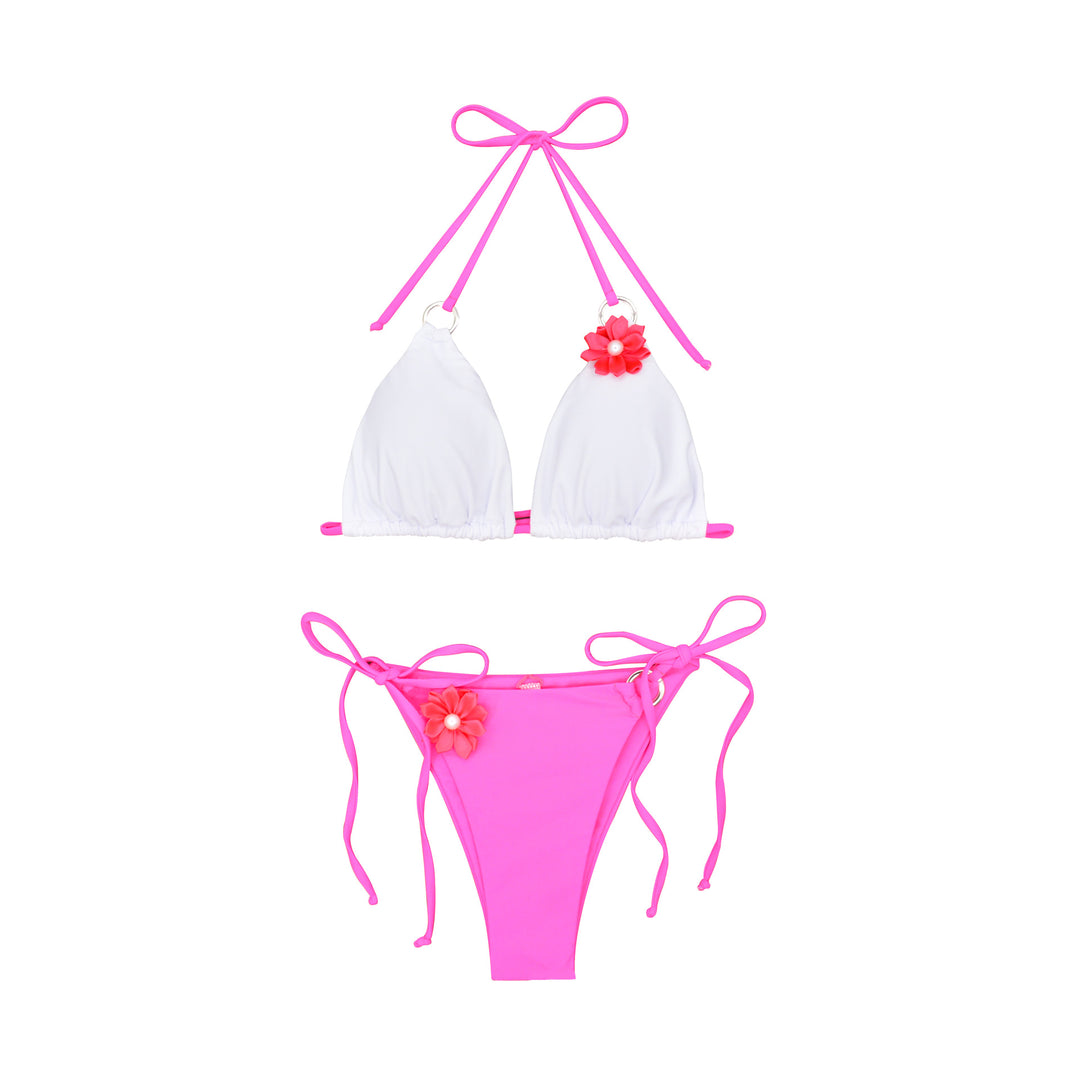 Dame Bikini med legende blomsterdesign og justerbare stropper Skovae