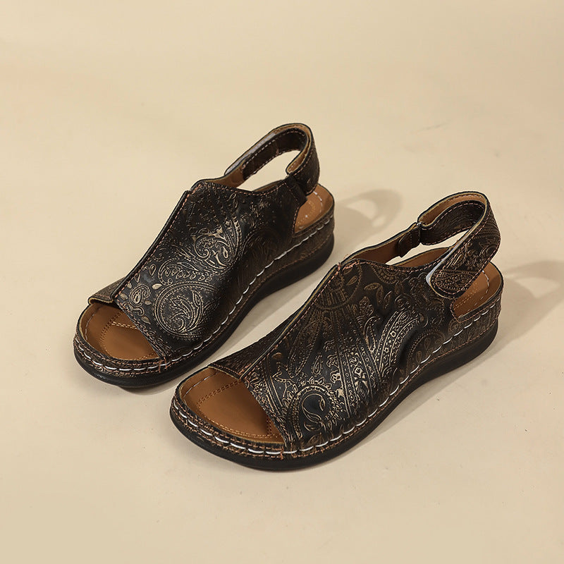 Dame Komfortable Slingback-Sandaler med stilfuldt mønster Stilla