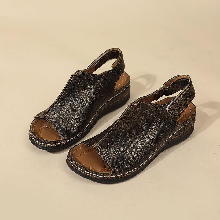 Dame Komfortable Slingback-Sandaler med stilfuldt mønster Stilla
