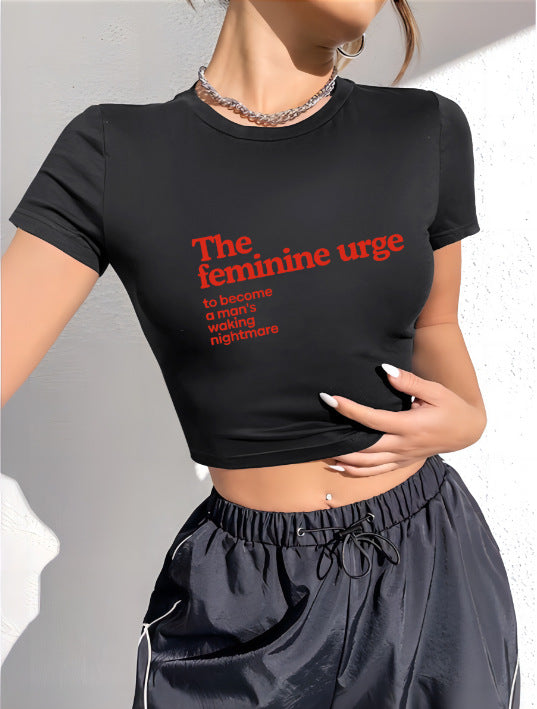 Dame Crop-Top med innovativt edderkopp-net design Skovae