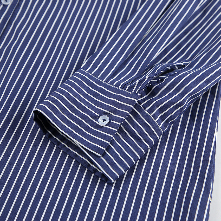 Dame Oversized Skjorte med moderne striber og afslappet snit Stilla