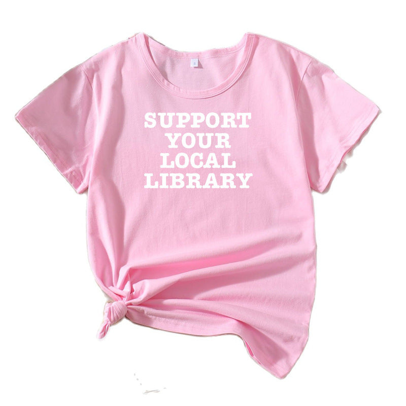 Dame Fritid Litterær Støtte T-Shirt Stilla