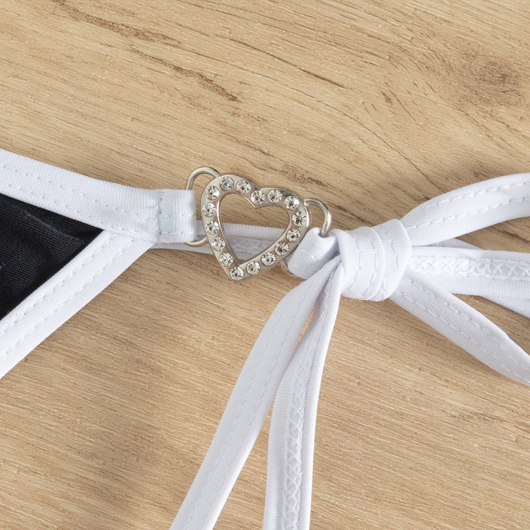 Dame Triangel-Bikini med charme-detaljering Skovae