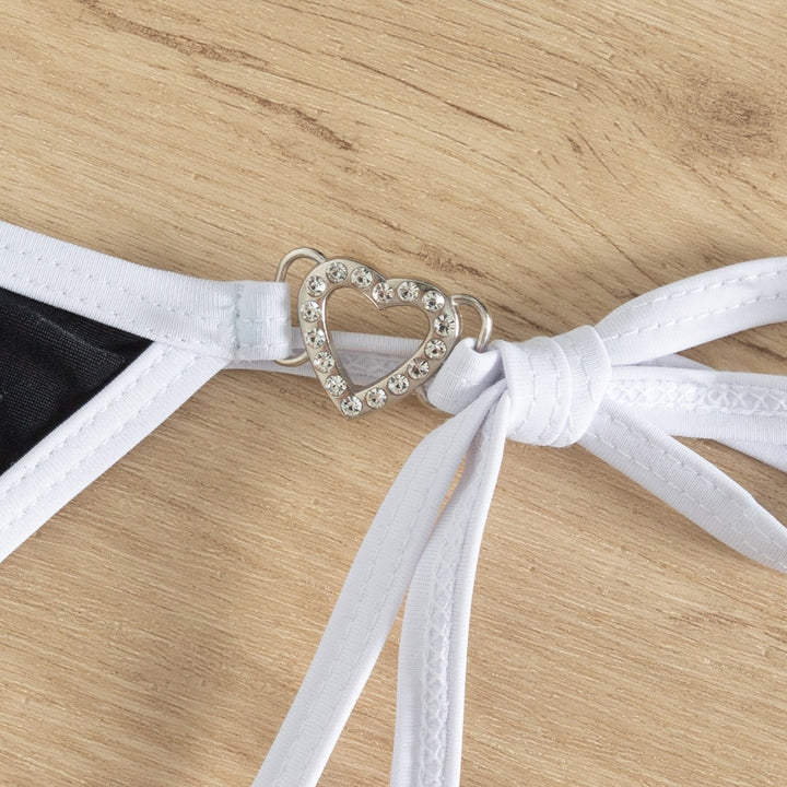 Dame Triangel-Bikini med charme-detaljering Skovae