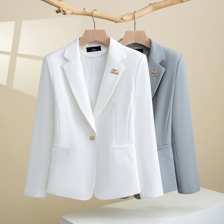 Kvinder Elegant Blazer med Tekstureret Design og Slim Fit Stilla