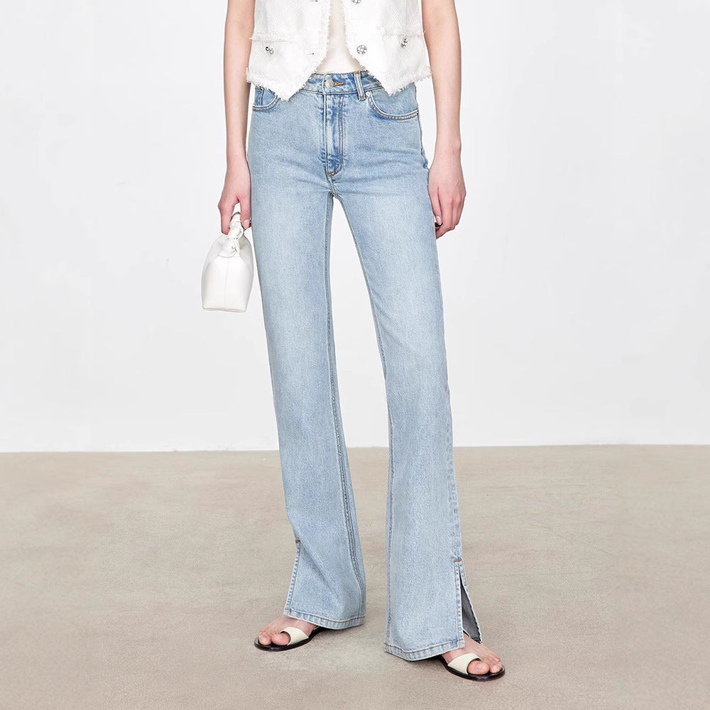Kvinder bootcut jeans i vintage stil med høj talje Stilla