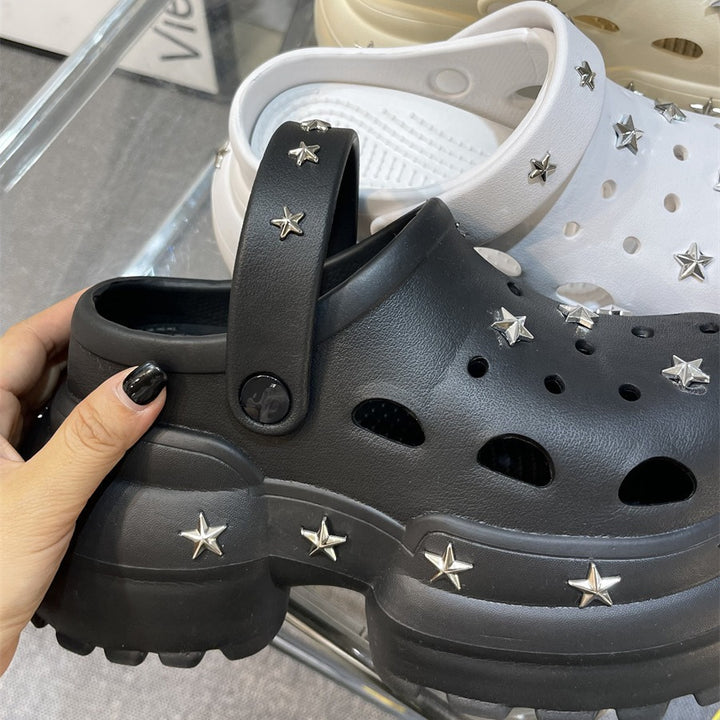 Damer mode Clogs med trendy stjerne-design Stilla