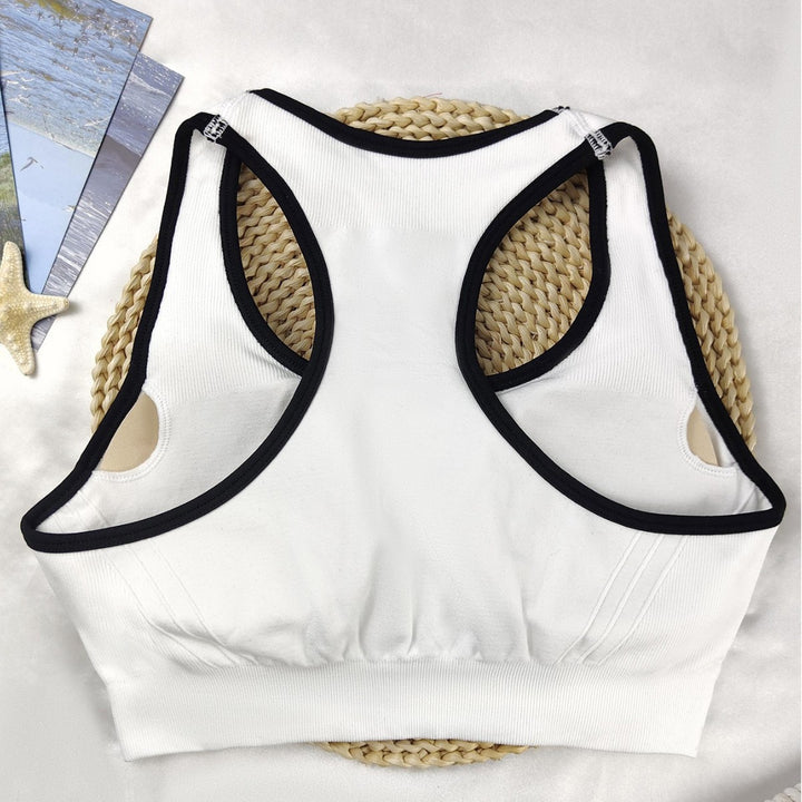 Dame Sport-Bustier med åndbart blandingsstof og støttende kopper Skovae