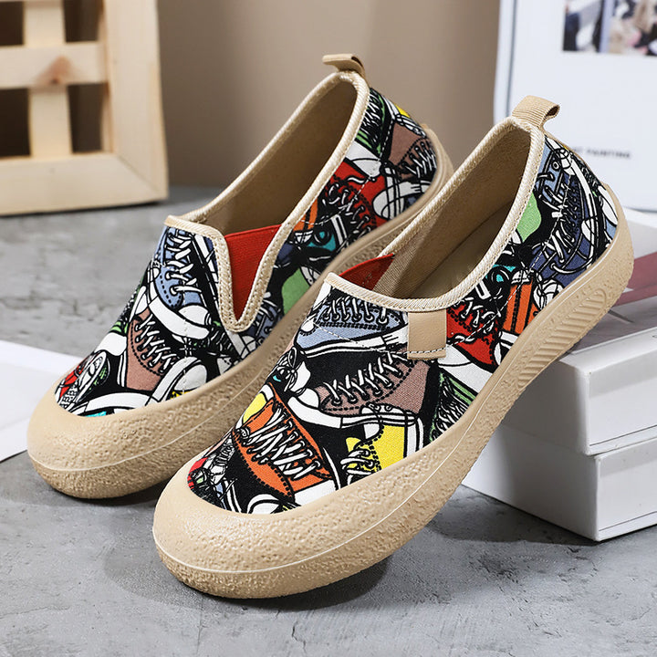 Femme Stylish Slip-On Clogs med kunstnerisk grafikdesign Stilla