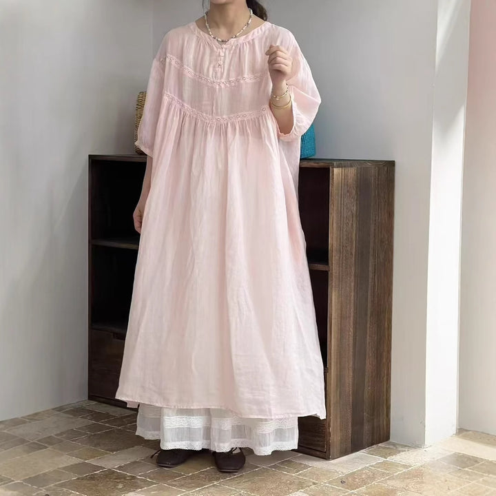 Femme Bohemsk Stil Maxikjole med lagdelt kant Stilla