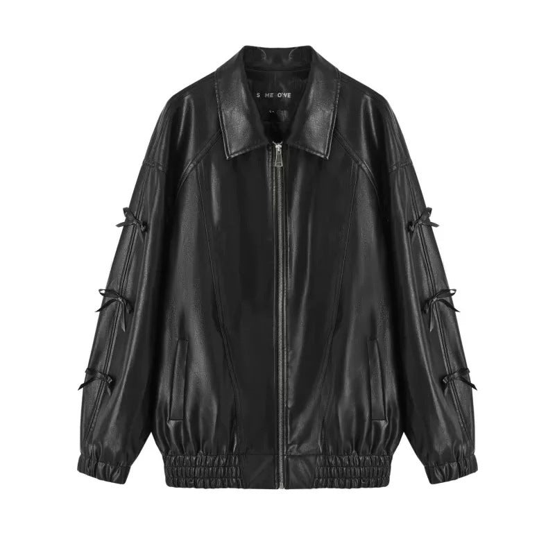 Femme Chic Fauxlæder Utility Jakke Stilla