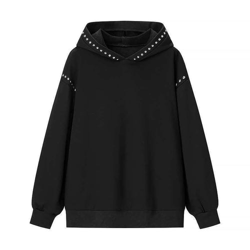 Kvindernes fashionable hoodie med elegante nitter Stilla
