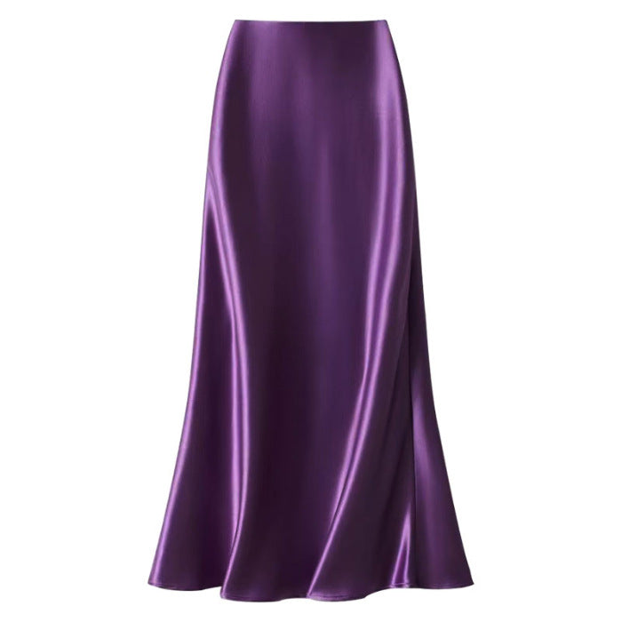 Dame Elegant Maxi Skirt lavet af høj kvalitet flydende materiale med en bred pasform Skovae