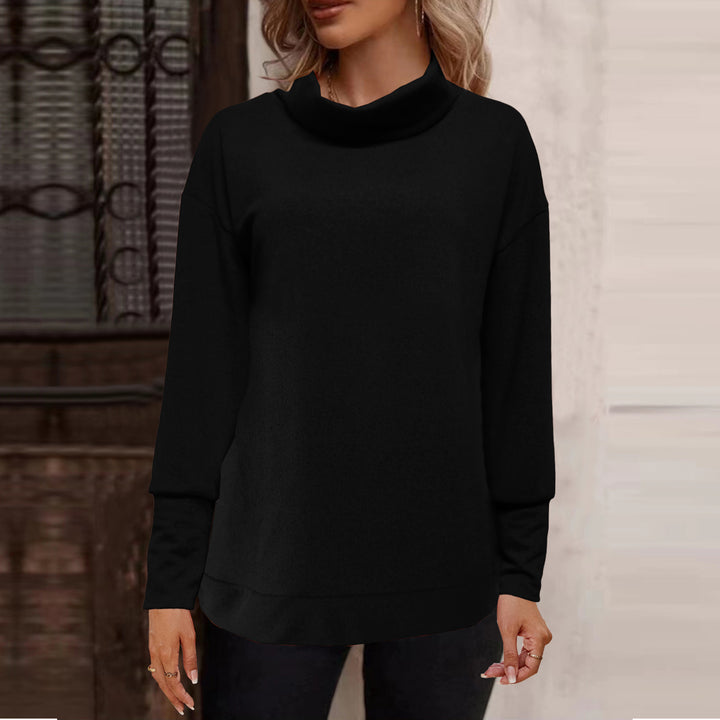 Dame afslappet sweater med rullekrave Stilla