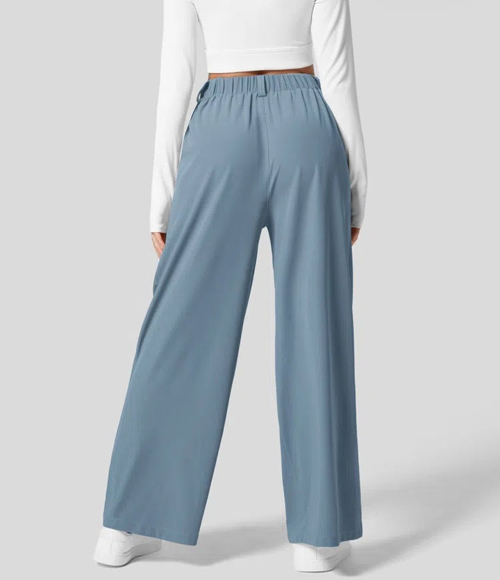 Dame Bredskårede Culotte-bukser med elastisk talje Stilla