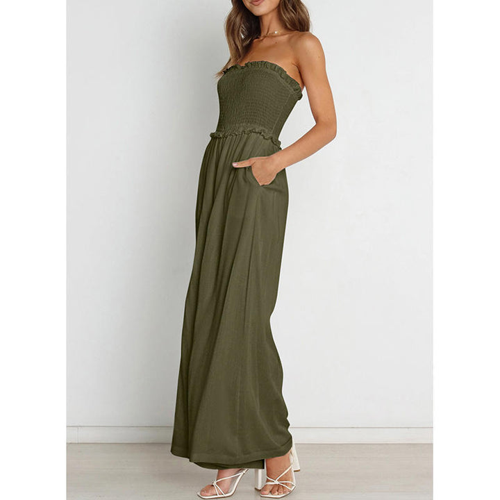 Dame strapless bredbenet jumpsuit Stilla