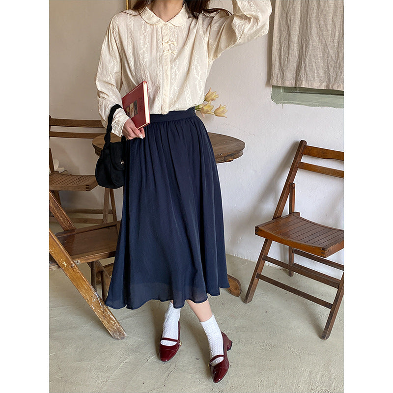Dames Airy Midi Kjole med Elegant Wrap Look Stilla