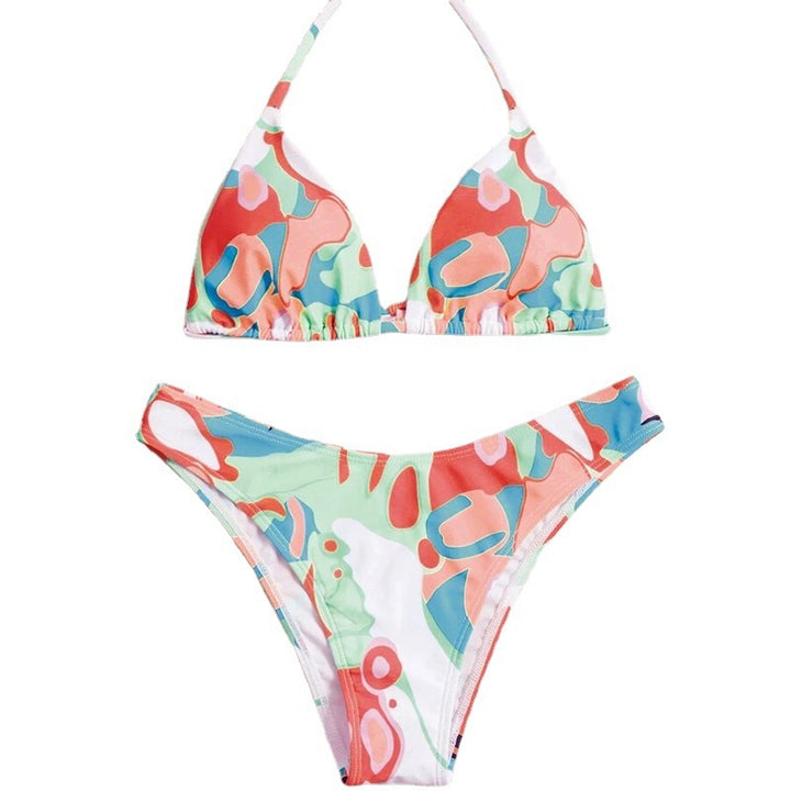 Dame justerbar halterneck trekant bikini sæt Stilla