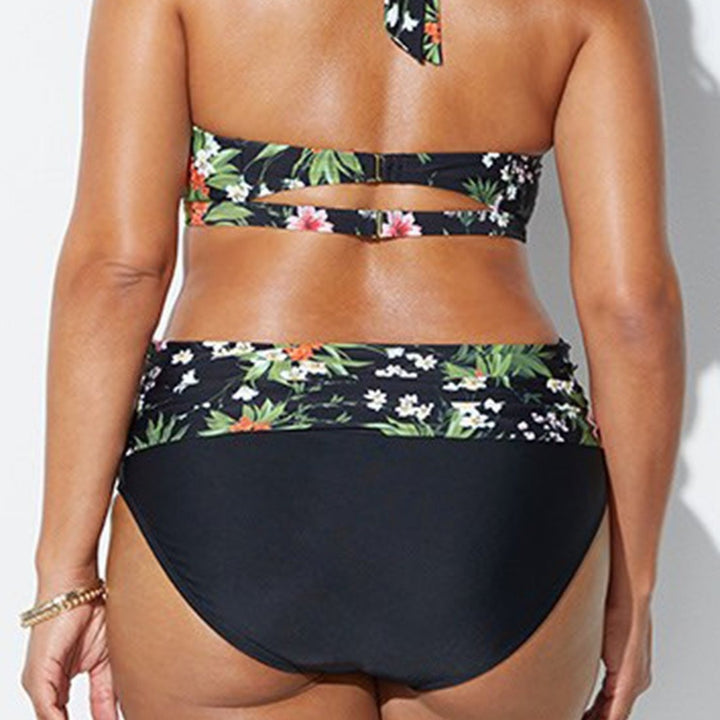 Dame Højtaljet Floralprint Bikini Sæt Stilla
