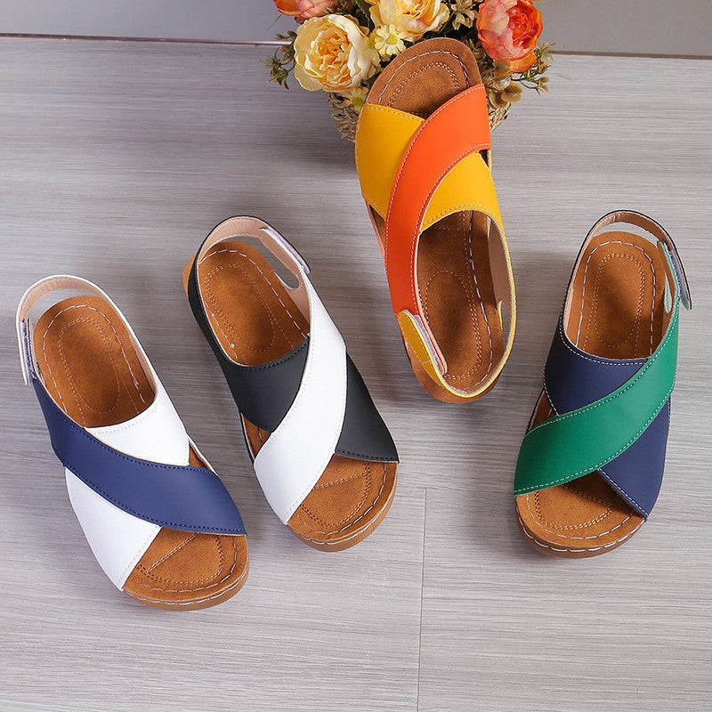 Dame Komfortable Trend-sandaler med åben tå område og modedesign Stilla