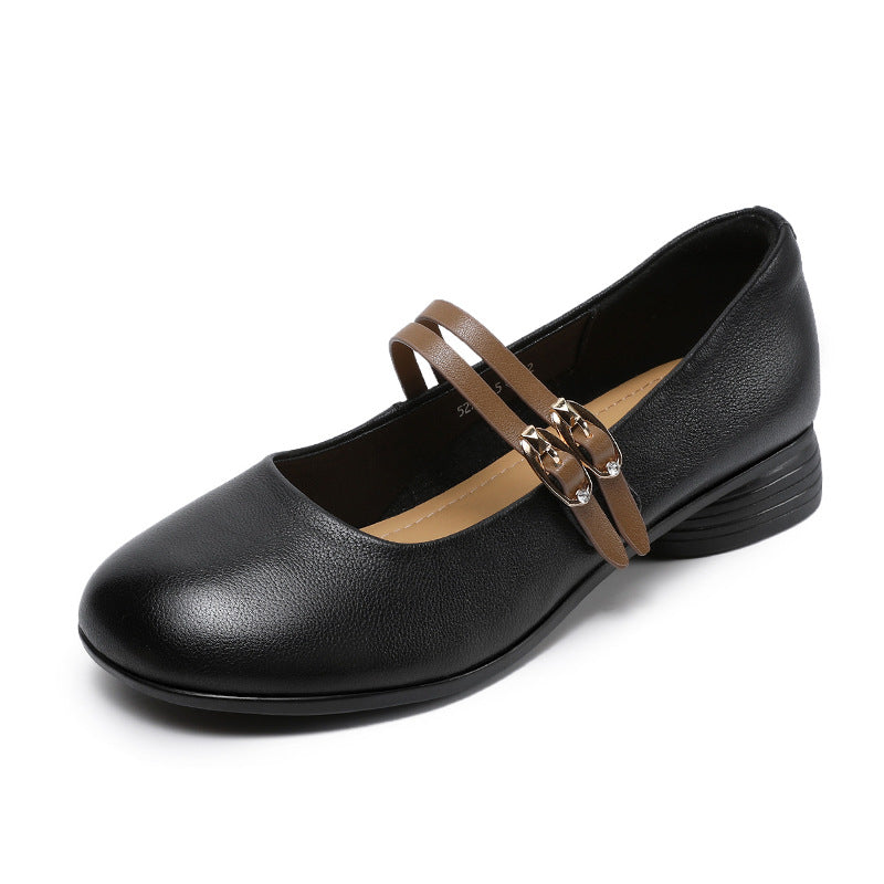 Dame Elegante Mary Jane Ballerinas med spændeaccent Stilla