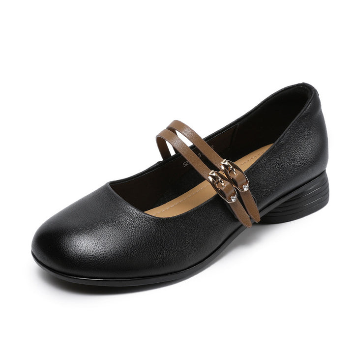 Dame Elegante Mary Jane Ballerinas med spændeaccent Stilla