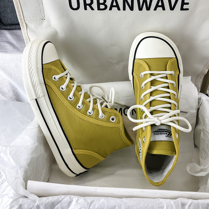 Dame Hochtop Sneakers med moderigtigt overdækning og iøjnefaldende snøresystem Stilla