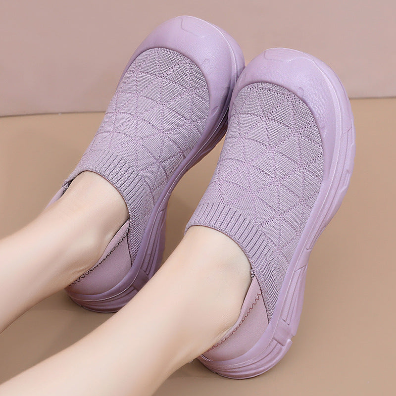 Dame Slip-On Walking Sneakers med polstret indersål og åndbart mesh Stilla