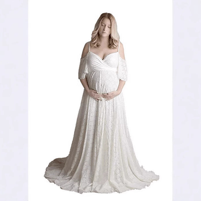 Dame Bohemian Cold Shoulder Maxi Kjole Stilla