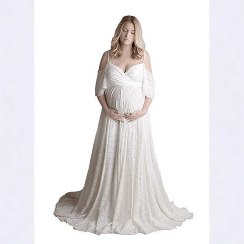 Dame Bohemian Cold Shoulder Maxi Kjole Stilla