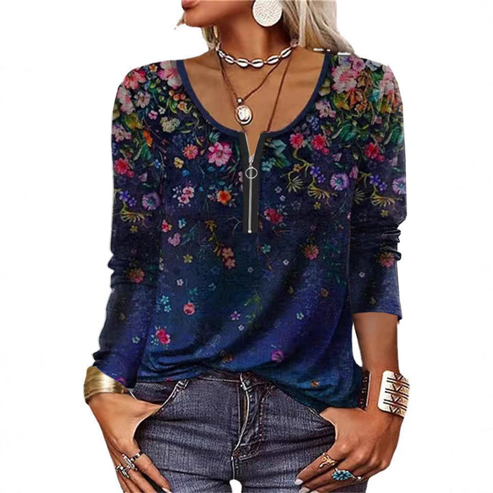 Dame Langærmet Shirt i Boho-stil Stilla