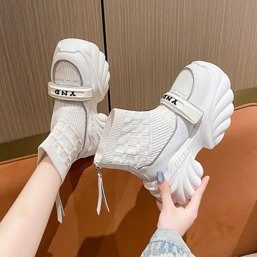 Dame Chunky Sneakersokksko med elastisk overdel og moderne oversized design Stilla