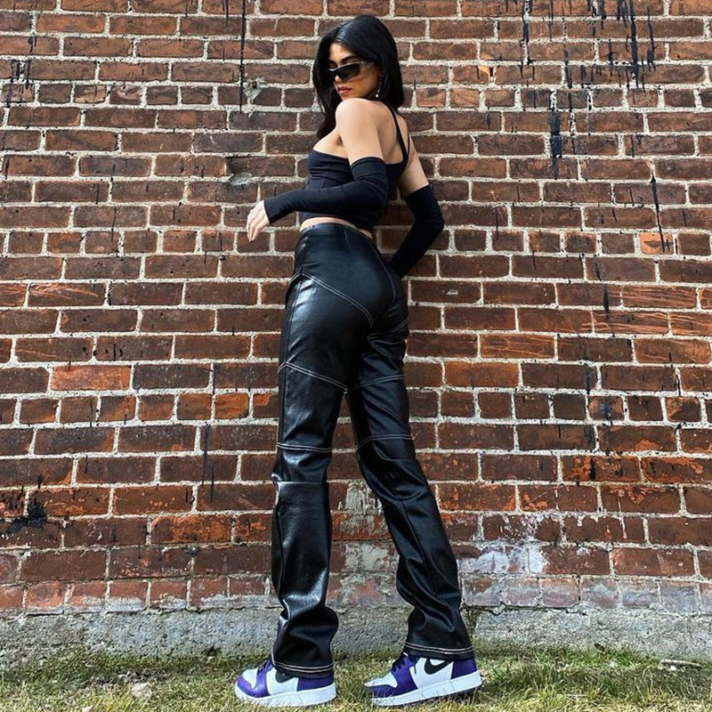 Dame Asymmetrisk Crop-Top med lange ærmer Skovae