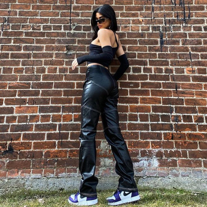 Dame Asymmetrisk Crop-Top med lange ærmer Skovae