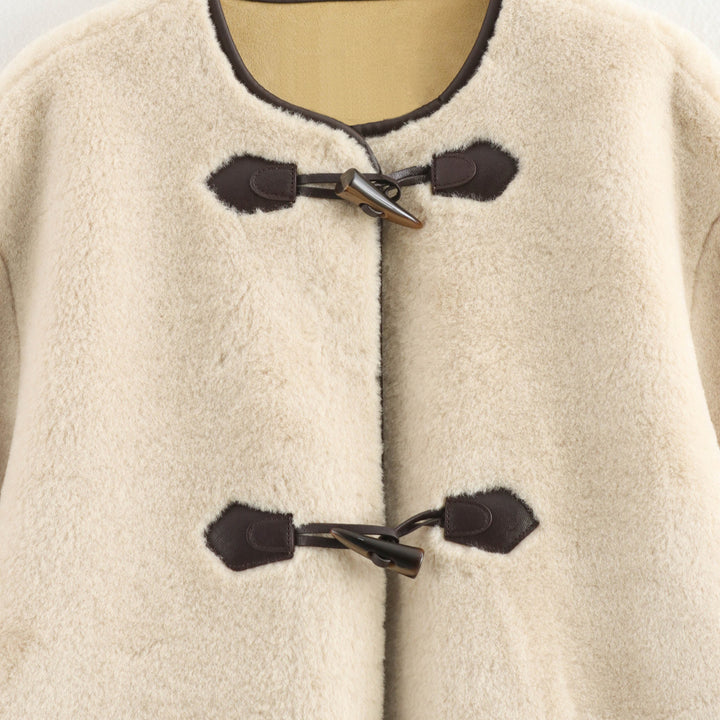 Femme Cozy Sherpa Duffle Coat Stilla