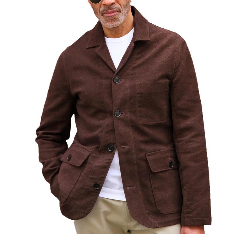Herrer elegant linned blazer med multiple lommer Stilla
