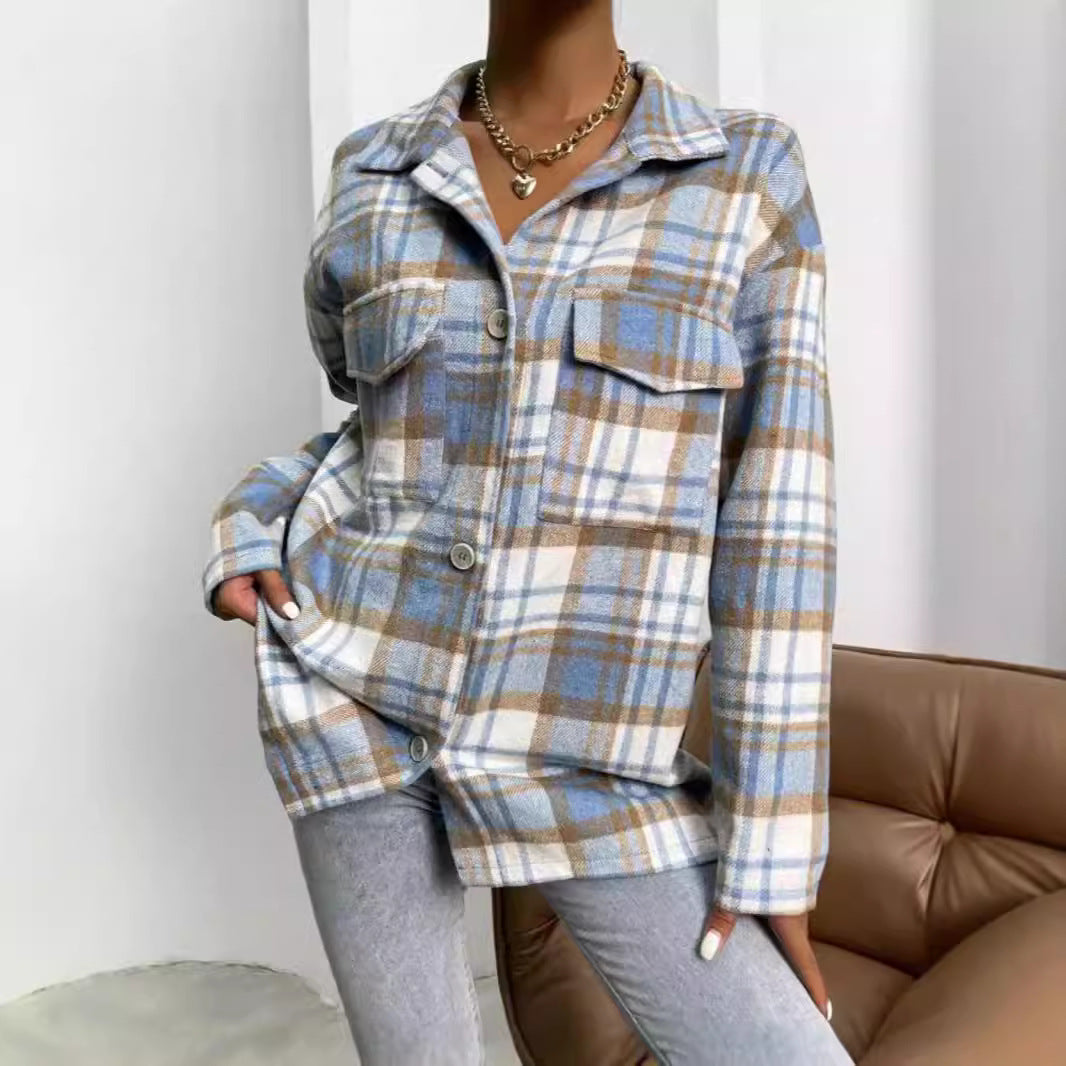 Dame ternet overshirt med afslappet snit Stilla