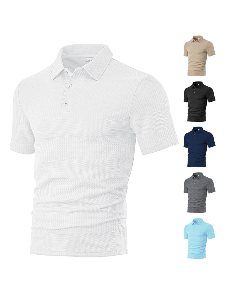 Herre Sporty Polo T-shirt med struktureret design Stilla