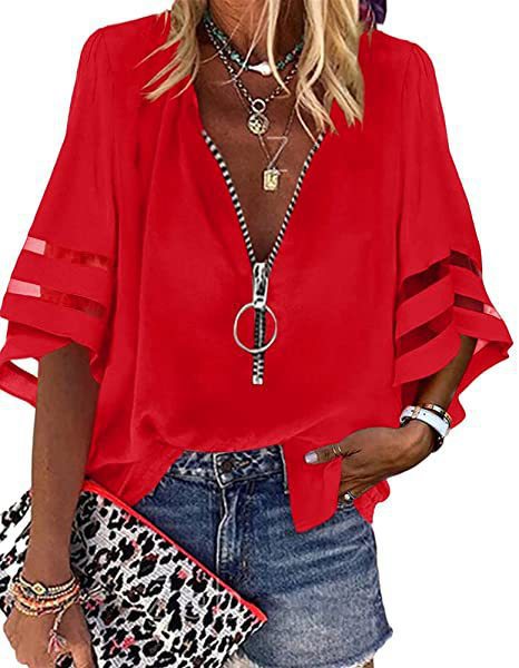 Dame Zip-Up Fritidsbluse Stilla