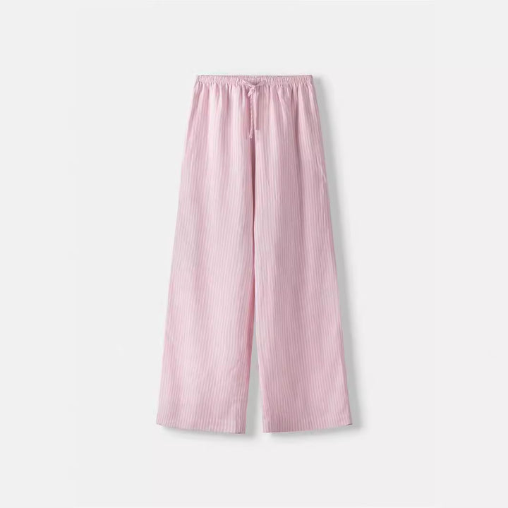 Dame Højtaljede Fritidsbukser med Bredt Ben Stilla