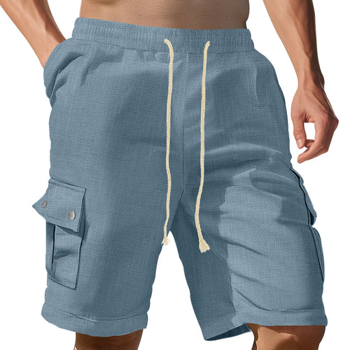 Herrer Cargo-shorts med sidelommer og elastisk talje Stilla