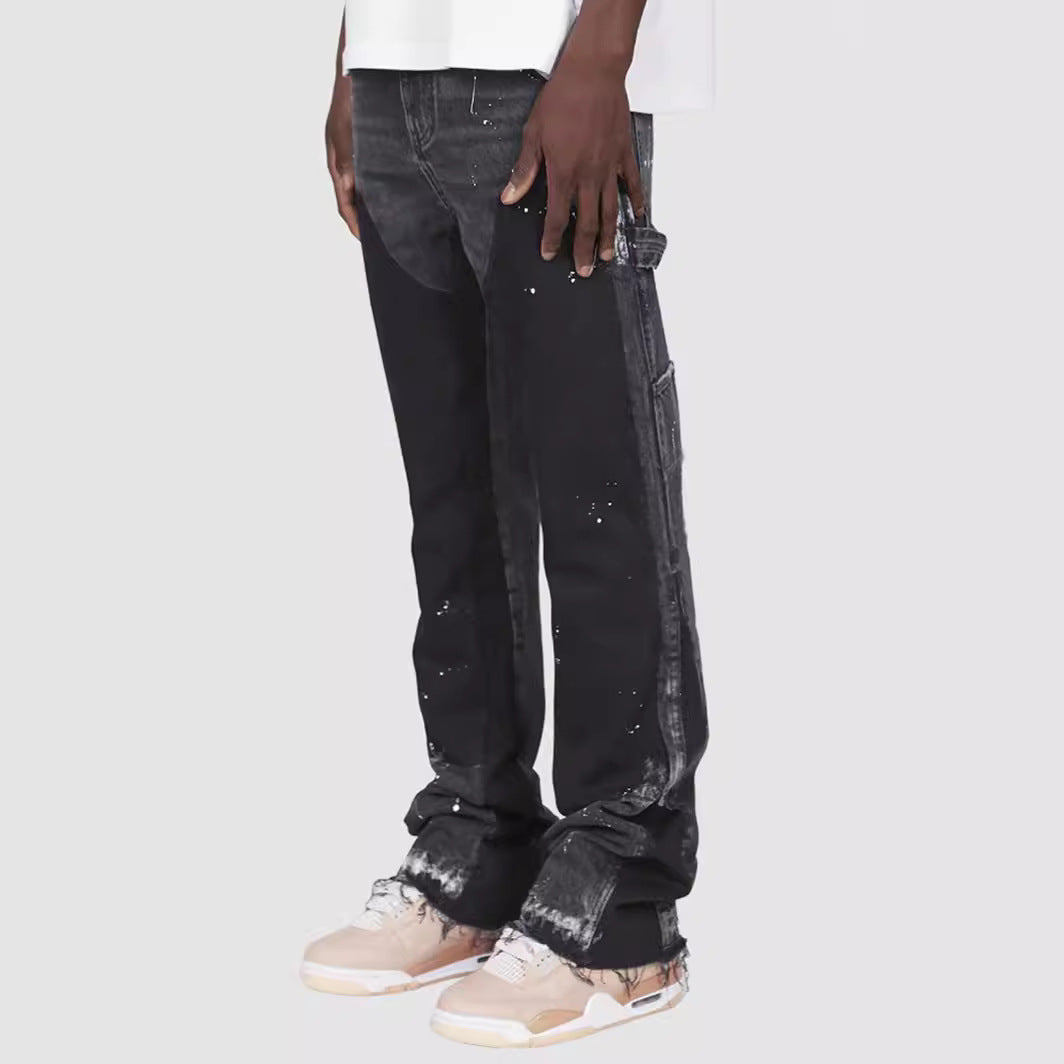 Herre Cargo-Jeans med unikt vaskeeffekt Stilla