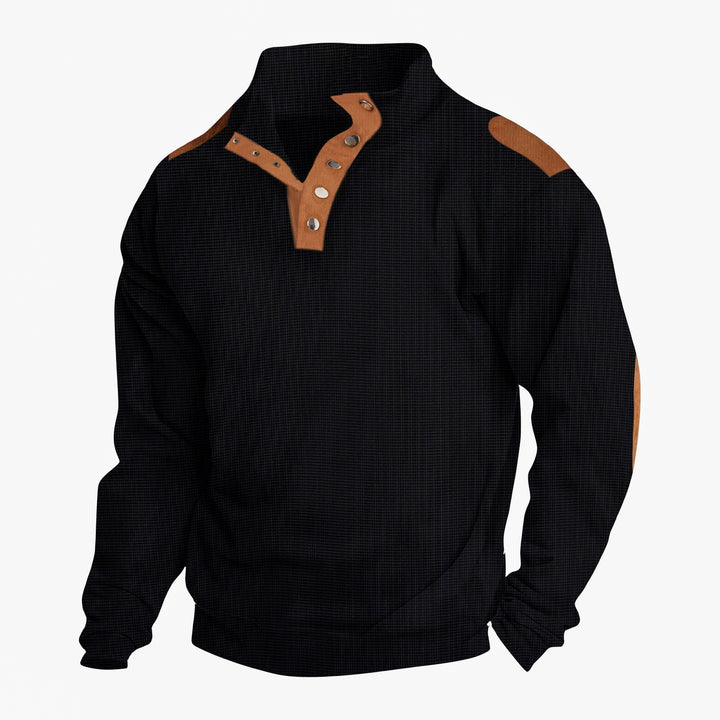 Herre afslappet pullover med moderne krave Stilla