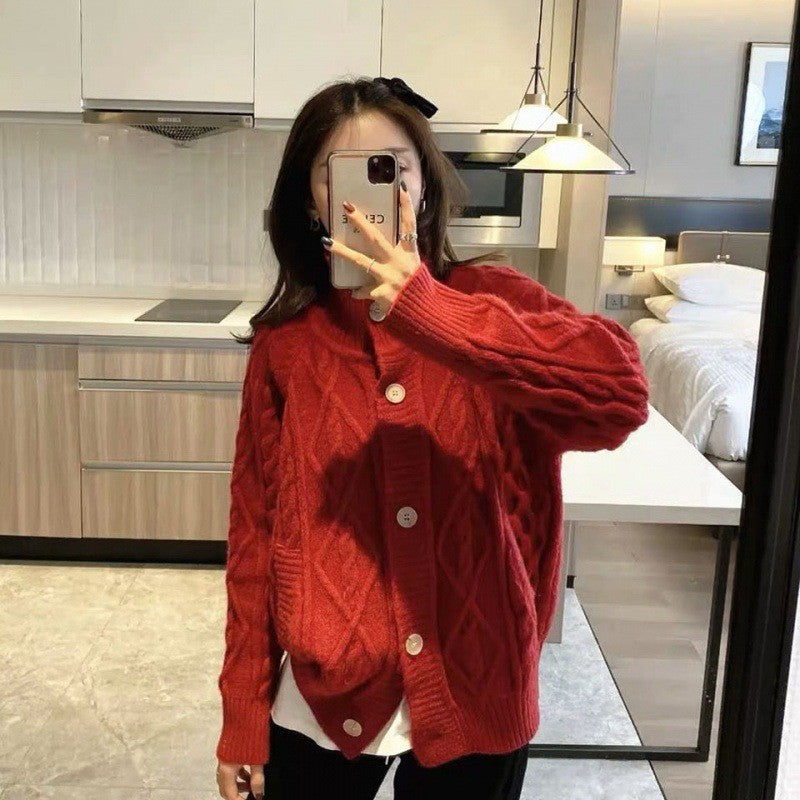 Femme Chunky Kabelstrik cardigan Stilla