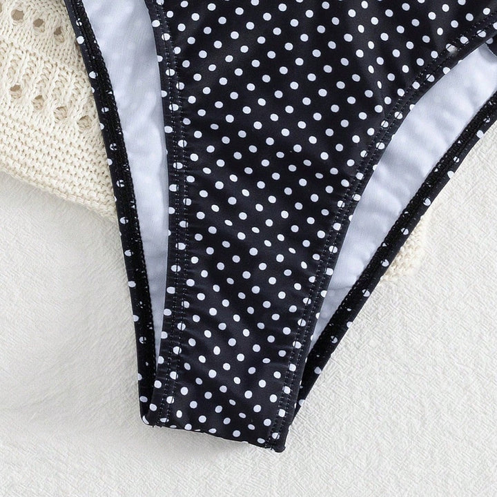 Dame triangle bikini sæt med legende prikker Skovae