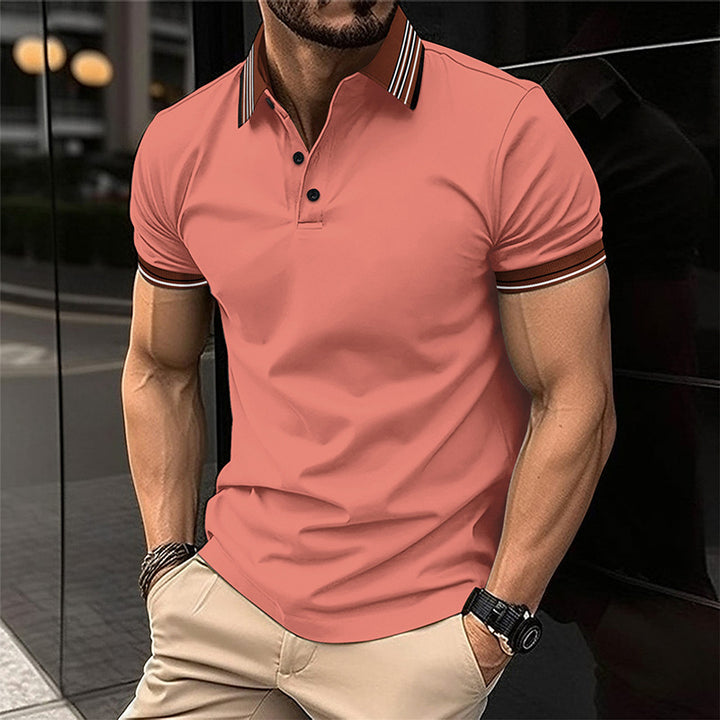 Herrer Polo shirt med moderne krave design Stilla