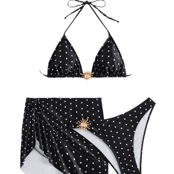 Damebikini med elegant prikmønster Skovae